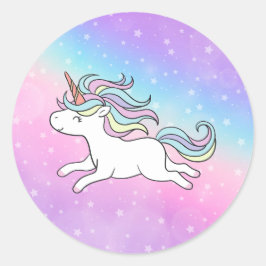 Unicorn Party Collection! Runder Aufkleber
