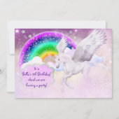 Unicorn-Party Einladung (Vorderseite)