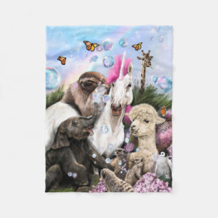 Unicorn-Party Fleecedecke