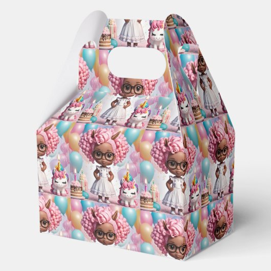 Unicorn-Party Geschenkschachtel (Vorderseite)