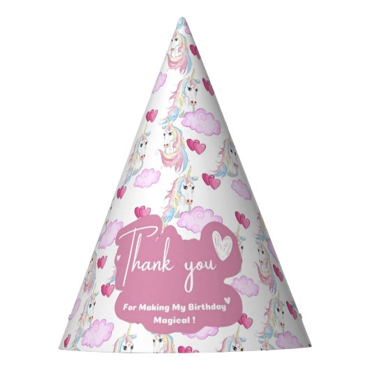Unicorn Party Hat Partyhütchen (Vorderseite)
