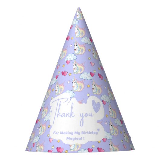 Unicorn Party Hat Partyhütchen (Vorderseite)