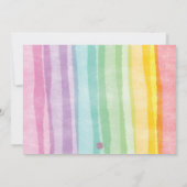 Unicorn Party Magical First Birthday Foto Einladung (Rückseite)