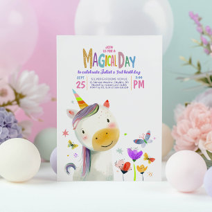 Unicorn Party Magische Einladungen zum Geburtstag
