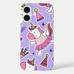 Unicorn Party Niedlich Kawaii Music iPhone 16 Hülle