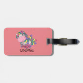 Unicorn Party Pink Gepäckmarke Gepäckanhänger (Rückseite horizontal)
