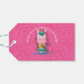 Unicorn Party Rainbow Vielen Dank für Ihre Geschen Geschenkanhänger (Rückseite Horizontal)