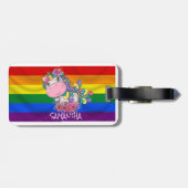 Unicorn-Party-Regenbogen Gepäckanhänger (Rückseite horizontal)