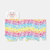 Unicorn Party Regenbogen Glitzer Personalisiert Geschenkschachtel (Ungefaltet)