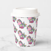 Unicorn-Party-Regenbogen Pappbecher (Vorderseite)