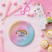 Unicorn-Party-Regenbogen Pappteller (Party)