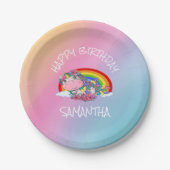 Unicorn-Party-Regenbogen Pappteller (Vorderseite)