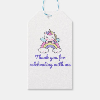 Unicorn-Party-Rundkleber Geschenkanhänger