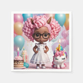 Unicorn-Party Serviette (Vorderseite)