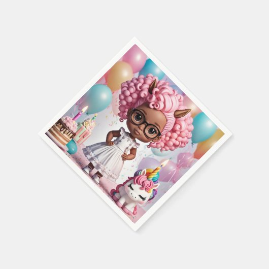 Unicorn-Party Serviette (Ecke)