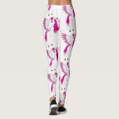 Unicorn Party Weiße Leggings (Rückseite)