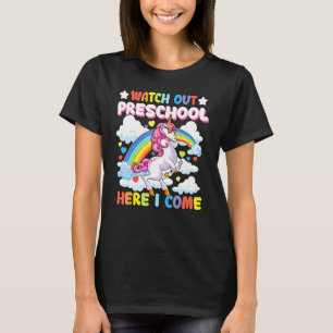 Unicorn Pass auf Vorschule auf, ich komme zurück z T-Shirt