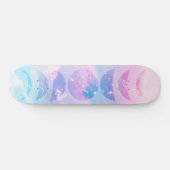 Unicorn Pastel Clouds Moon Phases #1 Skateboard (Horizontal)