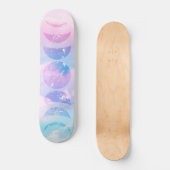 Unicorn Pastel Clouds Moon Phases #1 Skateboard (Vorderseite)