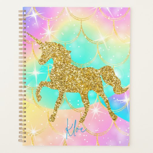 unicorn pastel colors  planer (Vorderseite)