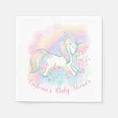 Unicorn Pastel Rainbow Baby Dusche Napkins Serviette (Vorderseite)