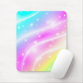 Unicorn Pastel Rainbow Color Mousepad (Mit Mouse)