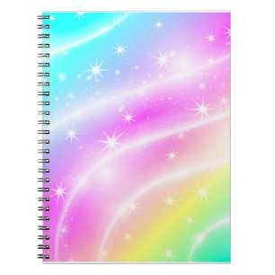 Unicorn Pastel Rainbow Color Notizblock