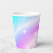 Unicorn Pastel Rainbow Color Pappbecher (Vorderseite)