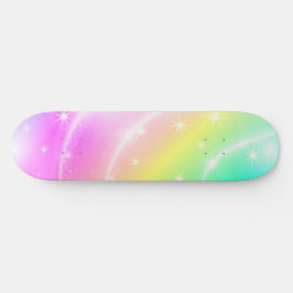 Unicorn Pastel Rainbow Color Skateboard