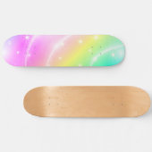 Unicorn Pastel Rainbow Color Skateboard (Horizontal)