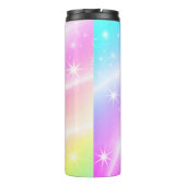 Unicorn Pastel Rainbow Color Thermosbecher (Rückseite)