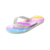 Unicorn Pastel Rainbow Colors Kinderbadesandalen (Schrägansicht)