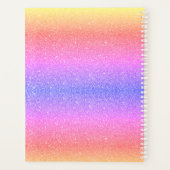 Unicorn Pastel Rainbow Glitzer Personalisiert Planer (Rückseite)