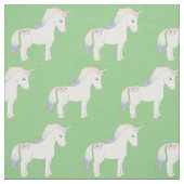 Unicorn Pastel Rainbow Green Stoff (Muster)