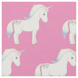 Unicorn Pastel Rainbow Pink Stoff