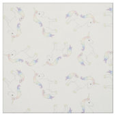 Unicorn Pastel Rainbow White Stoff (Muster)