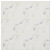 Unicorn Pastel Rainbow White Stoff (Muster)