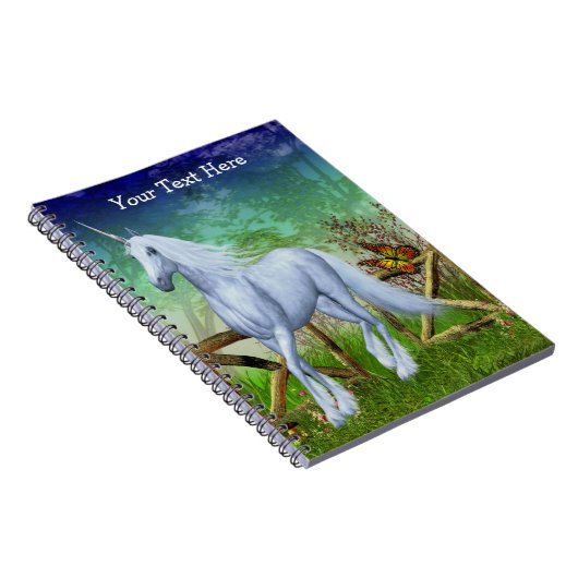 Unicorn Pasture Gate Fantasy Horn Notebook Notizblock (Rechte Seite)