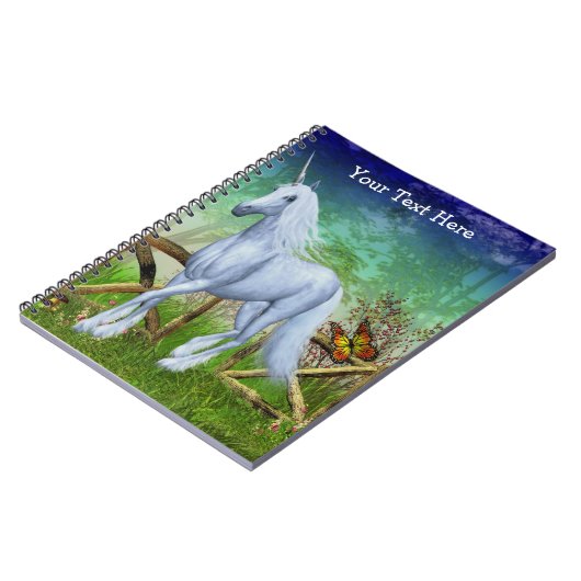 Unicorn Pasture Gate Fantasy Horn Notebook Notizblock (Linke Seite)