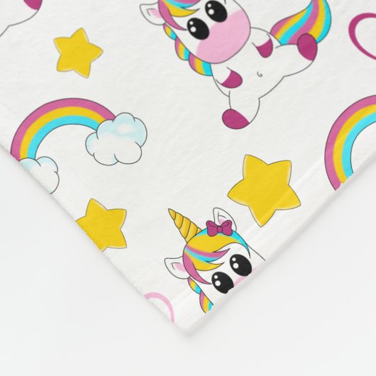 Unicorn pattern fleecedecke (Ecke)
