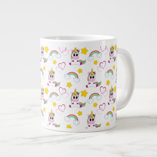 Unicorn pattern Jumbo-Tasse (Vorderseite Rechts)