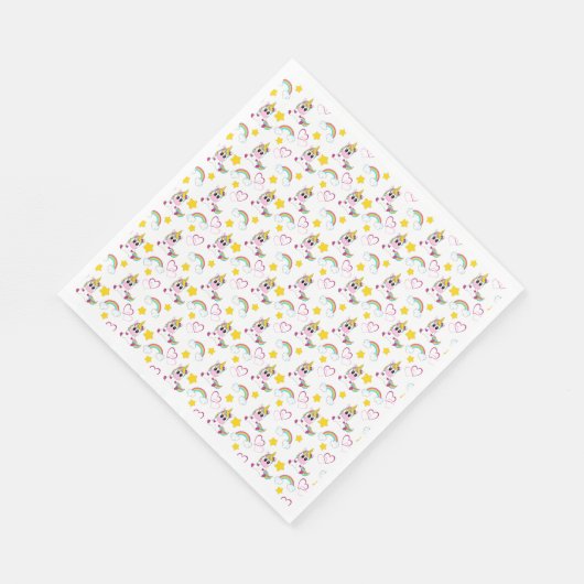 Unicorn pattern serviette (Ecke)