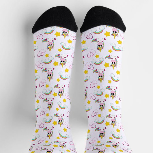 Unicorn pattern socken (Oben)