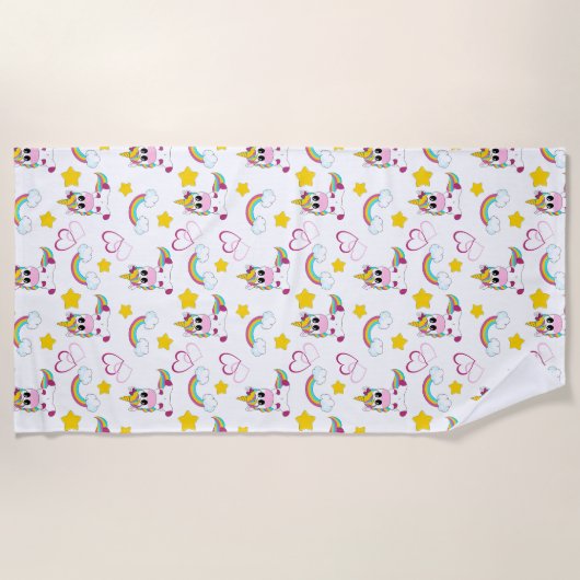 Unicorn pattern strandtuch (Vorderseite)