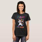 Unicorn Peace Out 5th Grade Abschluss T-Shirt (Vorne ganz)