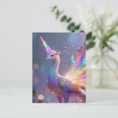 unicorn peacock hybrid  postkarte (Stehend Vorderseite)