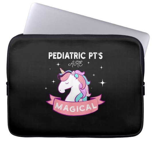 Unicorn Pediatric Rainbow PT Tee, Physical Therapy Laptopschutzhülle (Vorderseite)