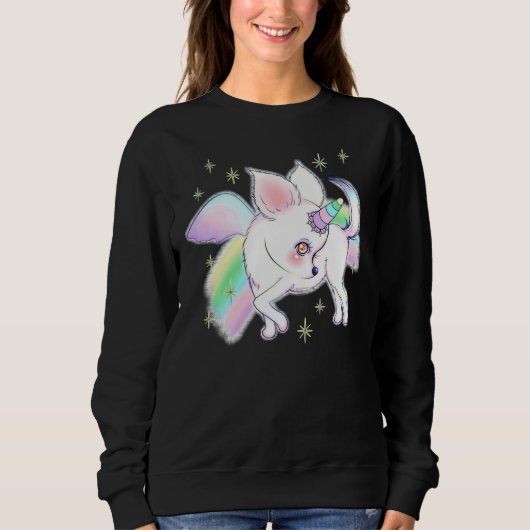 Unicorn Pegasus Chihuahua Sweatshirt (Vorderseite)