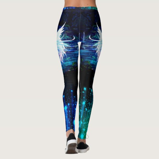 Unicorn Pegasus Dreamer Your Text Yoga Pants Leggings (Rückseite)
