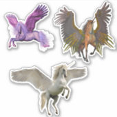 Unicorn Pegasus Fantasy Fliegendes Pferd Aufkleber (Vorderseite)